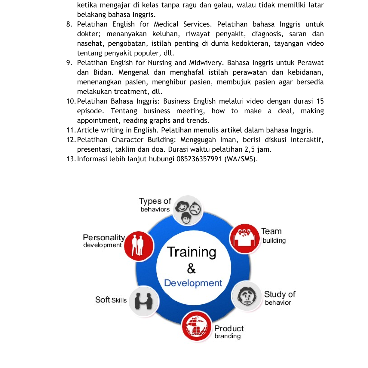 PRODUK LAYANAN PENDIDIKAN DAN PELATIHAN CBCI